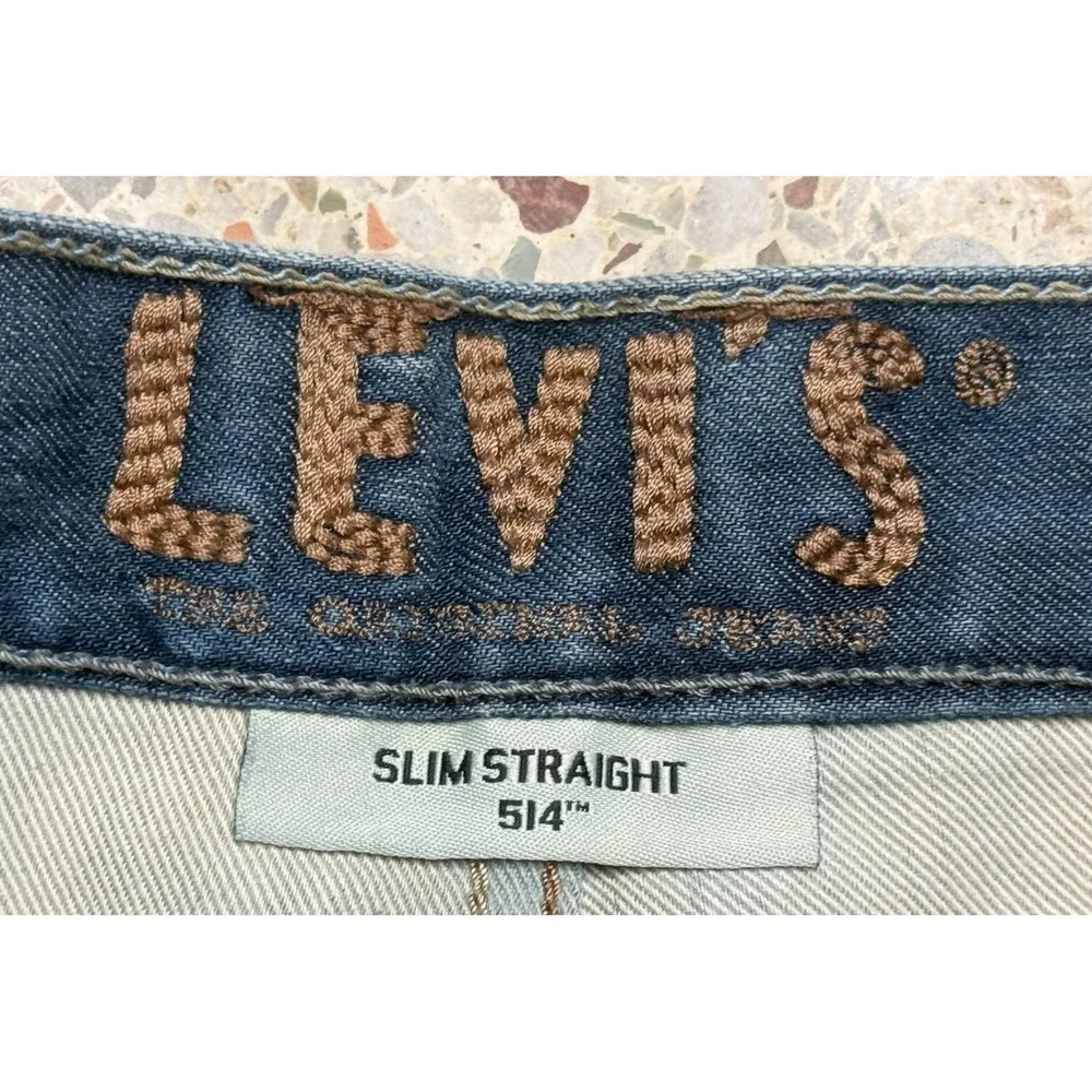 Levi's 514 Slim Straight Mens 8 Pocket Design Straigh Leg Denim Jeans Size 33x30